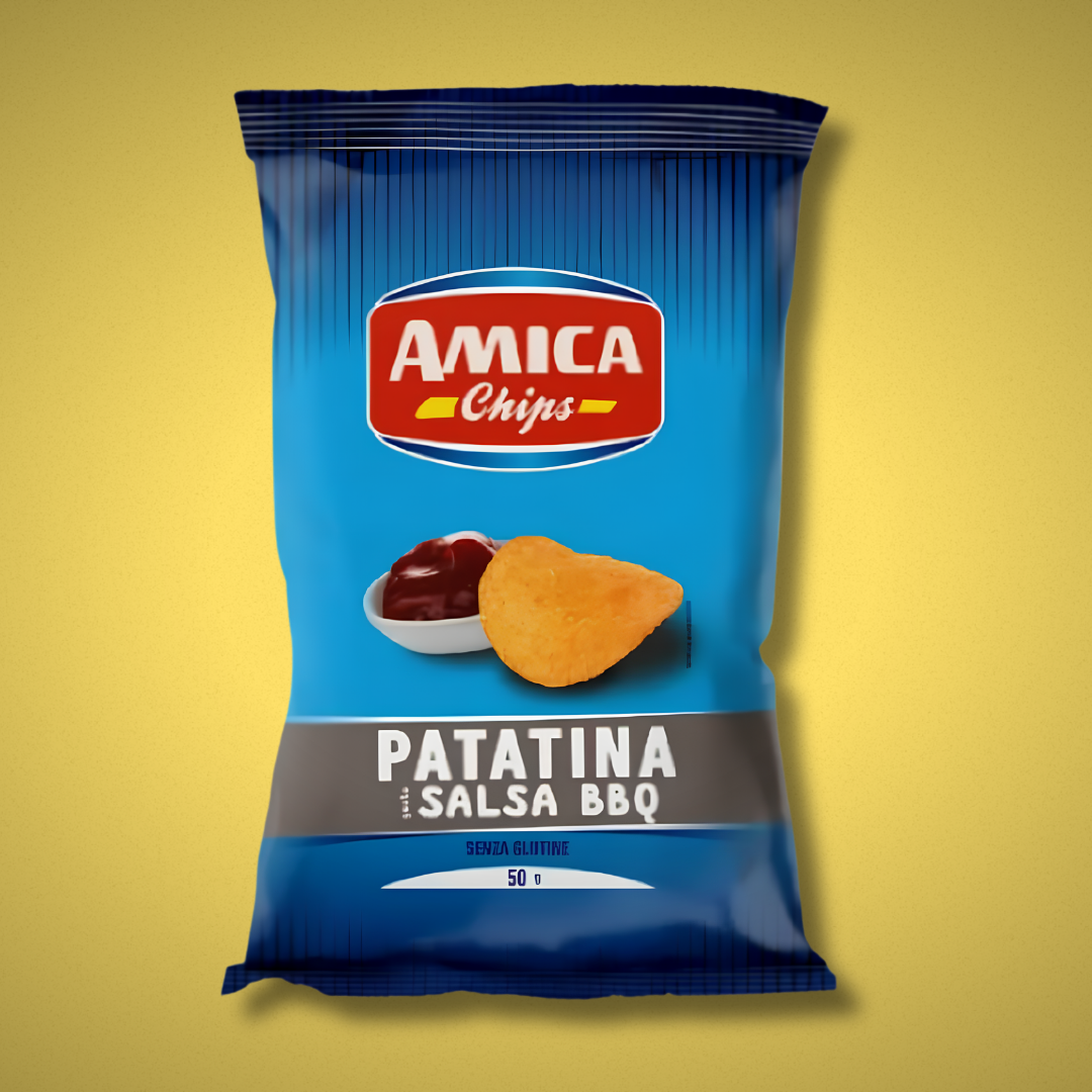 Amica Chips Patatina Salsa BBQ 50 e 100gr.