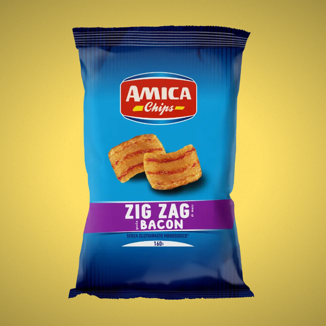 Amica Chips Patatina Zig Zag Bacon 50gr.