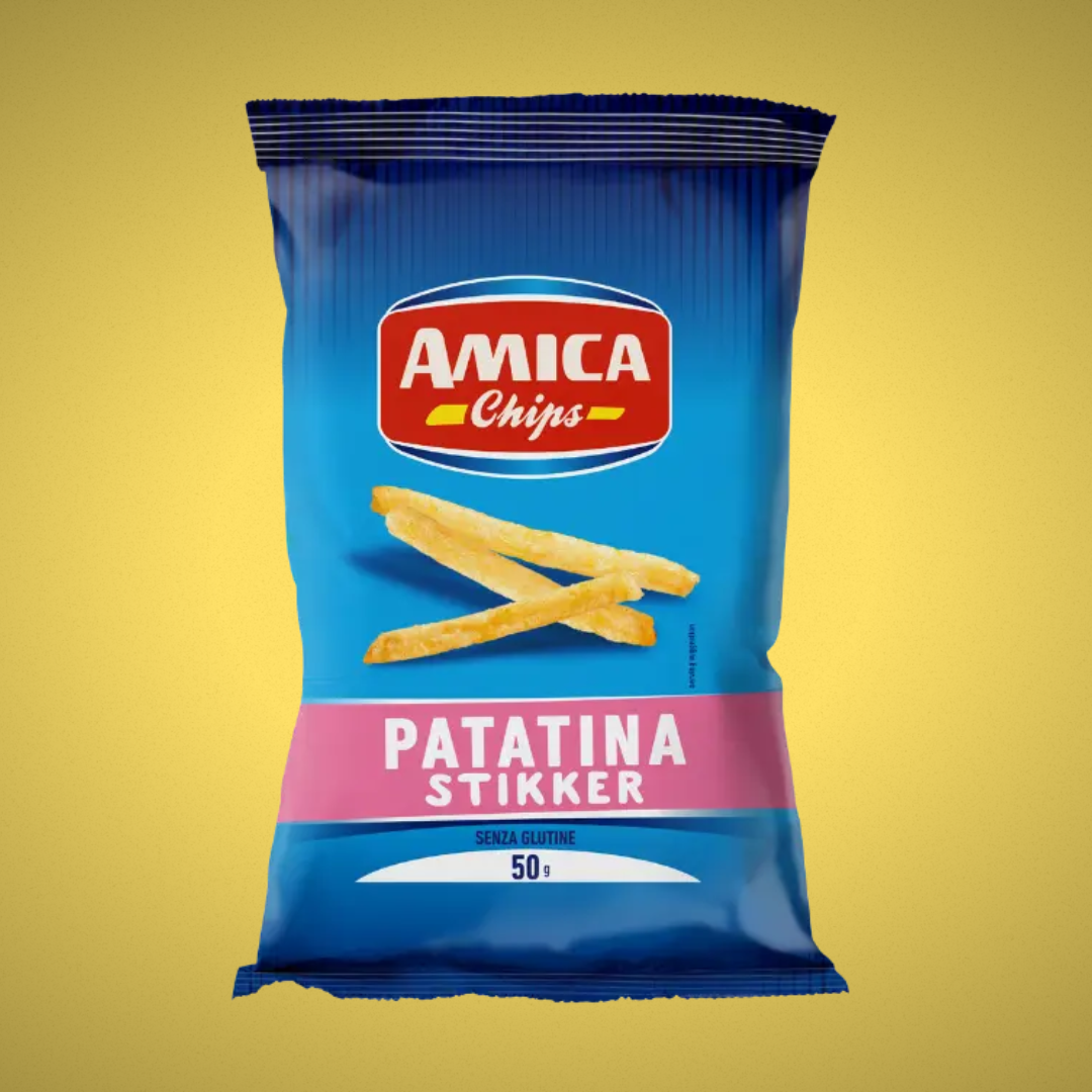 Amica Chips Patatina "Stikker" - Classico e Ketchup 50gr.