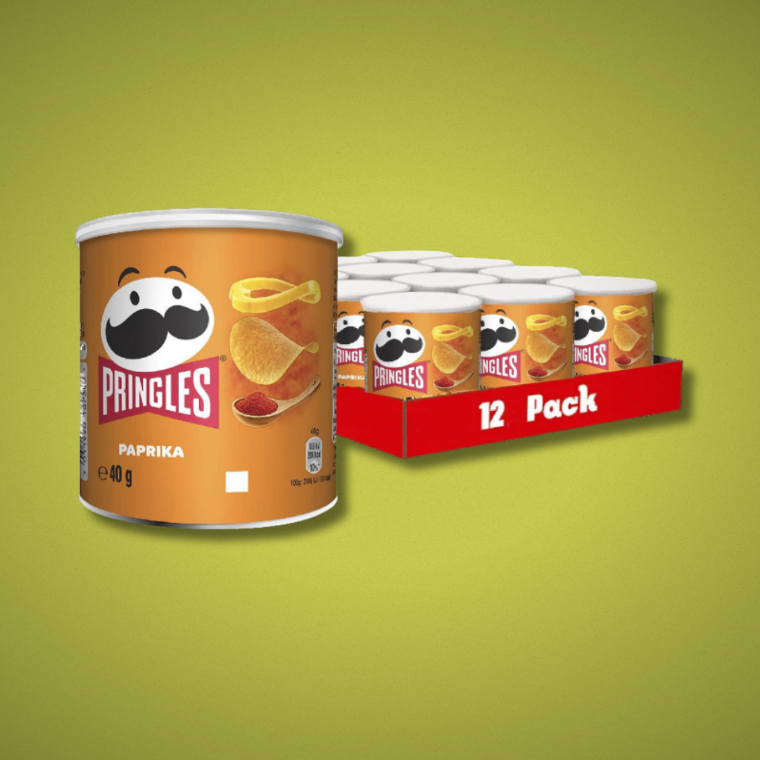 Pringles Patatine - Classiche, BBQ, Paprika e Cipolla 40gr. x 12Pz.