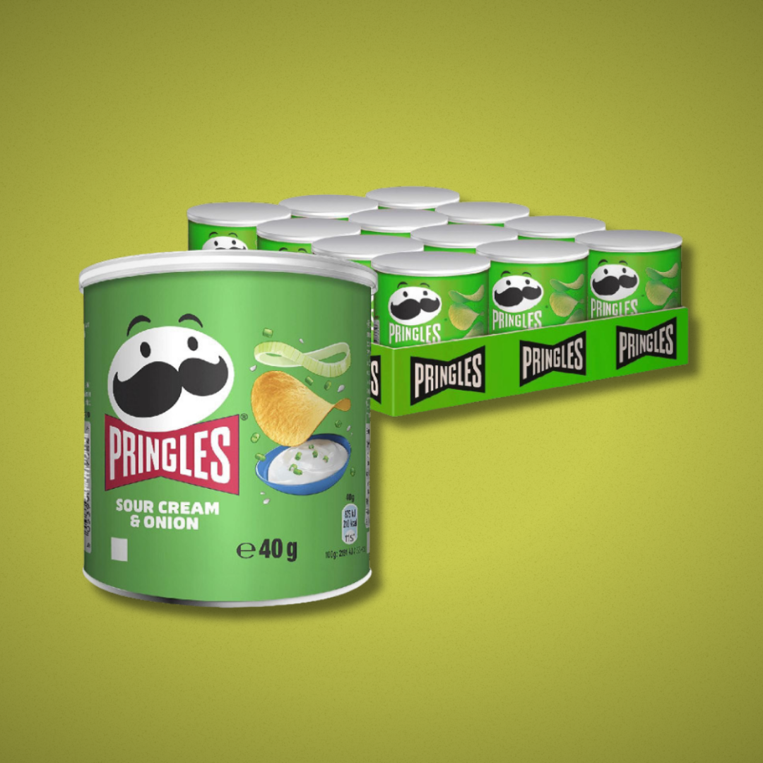 Pringles Patatine - Classiche, BBQ, Paprika e Cipolla 40gr. x 12Pz.