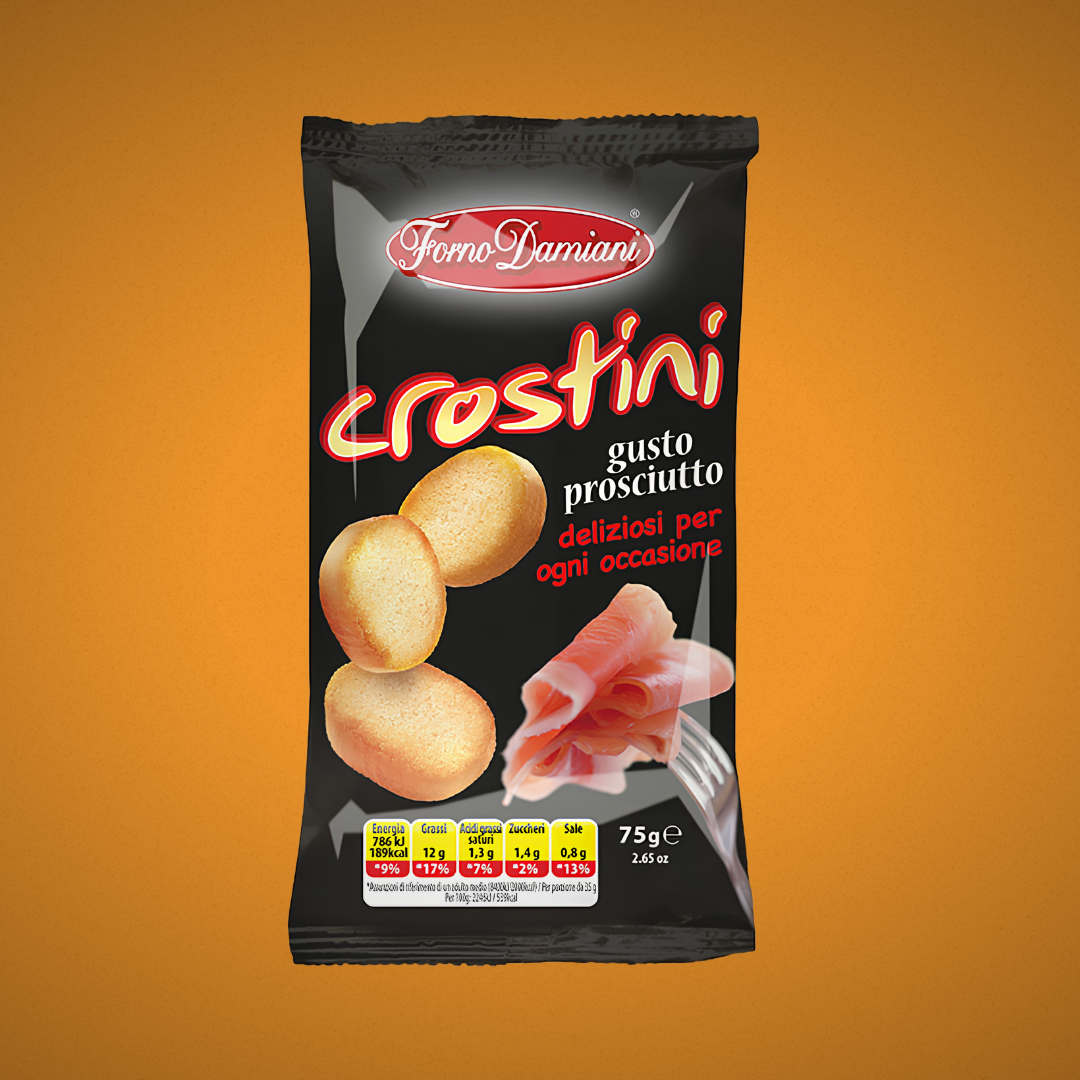 Forno Damiani - Crostini - Classici e Gusto Prosciutto 75gr. x 32pz.