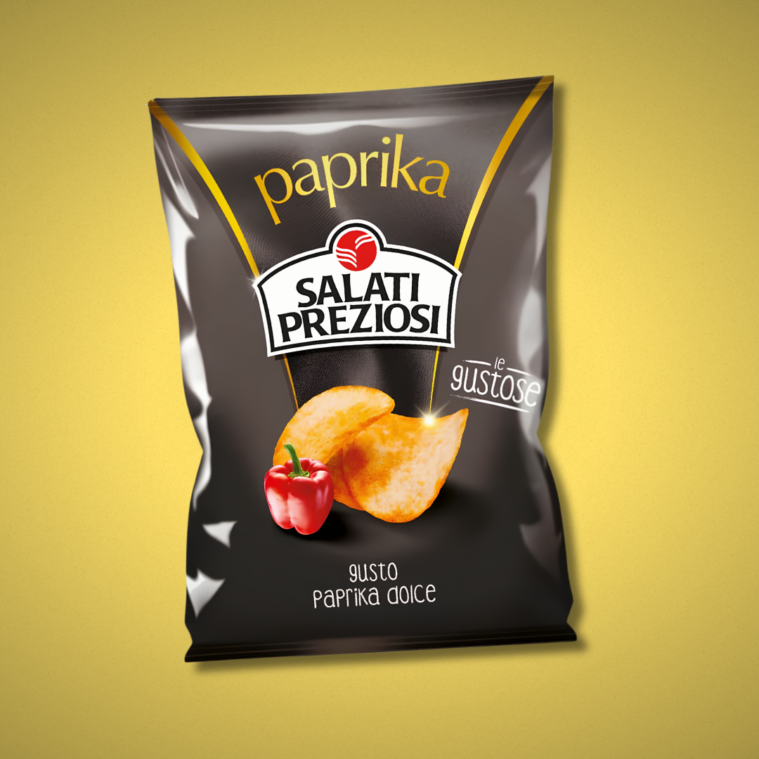 Salati Preziosi Patatine Gusto Paprika Dolce 120gr.