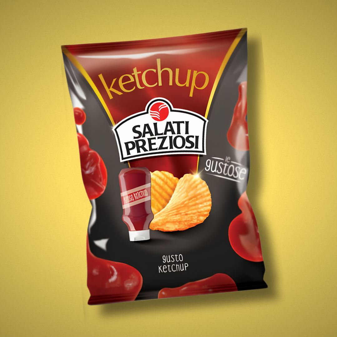 Salati Preziosi Patatine Gusto Ketchup 120gr.
