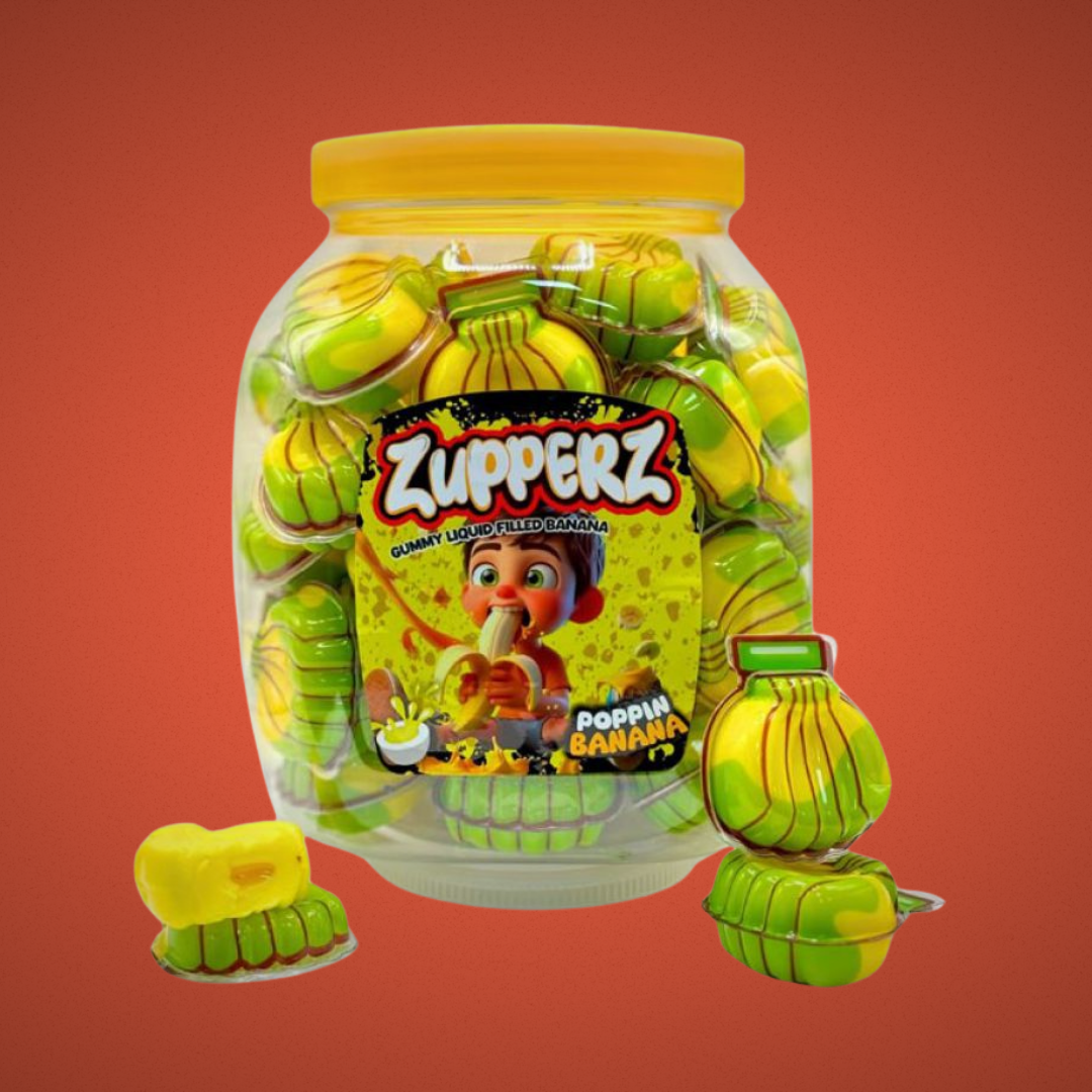 Zupperz - Barattolo Banana Gommosi 50pz.